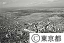 立川駅と立川基地（空撮）