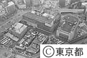 西武デパート（旧日本劇場と朝日新聞）周辺（空撮）