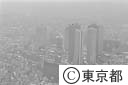 新宿西口高層ビル群（空撮）
