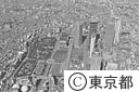 新宿西口高層ビル群（空撮）