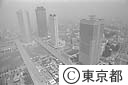 新宿西口高層ビル群（空撮）