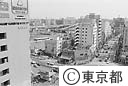 松屋屋上より隅田川を望む