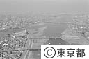 江戸川に架る手前より総武線、市川橋、高成成田線の各橋