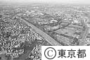 世田谷清掃工場と世田谷市場（空撮）