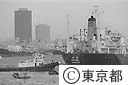 東京港から都心望む