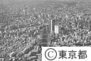 空から見る渋谷駅付近