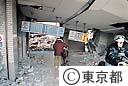 被害の大きい駅舎
