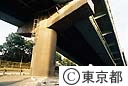 倒壊した高速道路