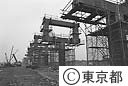 臨海副都心、新交通システムの建設現場