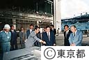小沢国土庁長官、臨海副都心を視察
