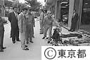 青島知事は渋谷区にある消防学校を視察する