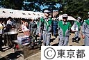 災害訓練を視察する青島知事