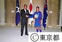 ベルリン・ユースサッカー大会東京代表チームの石原知事表敬