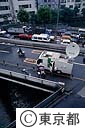 地域衛星通信ネットワークを使い中継車で神田川の状況を本部に送信