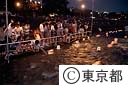 多摩川の灯篭流し