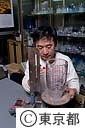 江戸切子をカットするための割り出し