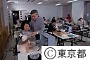 江戸切子のカットを教える教室
