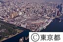 勝どき上空から中央卸売市場