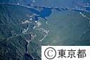 奥多摩湖と周辺の山