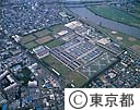 金町浄水場の全景（空撮）
