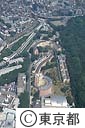 代々木公園と国立オリンピック記念青少年総合センター（空撮）