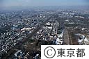 小金井公園と玉川上水と緑地帯（空撮）