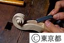バイオリンの製作 ネック部の彫刻