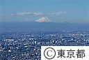 都庁屋上より富士山を臨む