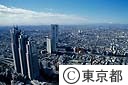都庁屋上より南西方向を臨む