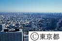 都庁屋上より新宿駅方向を臨む