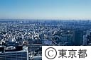 都庁屋上より新宿駅方向を臨む