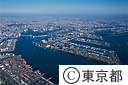 品川上空より港区、中央区、江東区方面