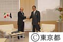 イタリア大使の石原知事表敬