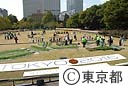 東京オリンピック招致ロゴ花壇（日比谷公園）