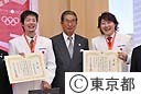世界理容美容技術選手権大会金メダリストの石原知事表敬訪問
