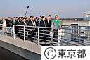 東日本大震災・石原知事、金町浄水場を視察