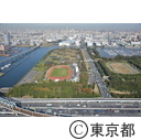 都立夢の島公園 東京2020オリンピック・パラリンピック競技場予定地（空撮）