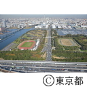 都立夢の島公園 東京2020オリンピック・パラリンピック競技場予定地（空撮）