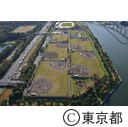 都立夢の島公園 東京2020オリンピック・パラリンピック競技場予定地（空撮）
