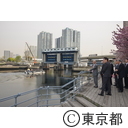 知事視察（天王洲アイル護岸整備地区）