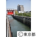 知事視察（猿江・扇橋閘門）