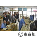 知事視察（猿江・扇橋閘門）
