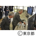 知事視察（猿江・扇橋閘門）