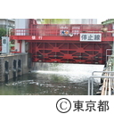 知事視察（猿江・扇橋閘門）