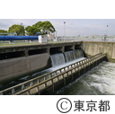 知事視察 （下水処理施設 森ヶ崎水再生センター）