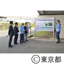知事視察 （下水処理施設 森ヶ崎水再生センター）