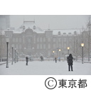 都心に雪