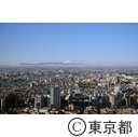都庁舎からみた富士山