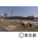 豊洲新市場の工事現場