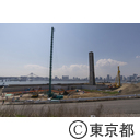 豊洲新市場の工事現場